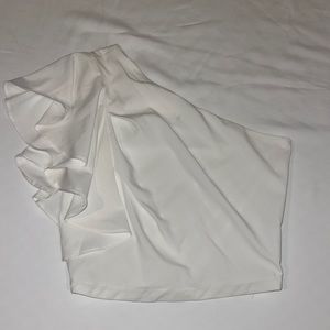 White one shoulder top